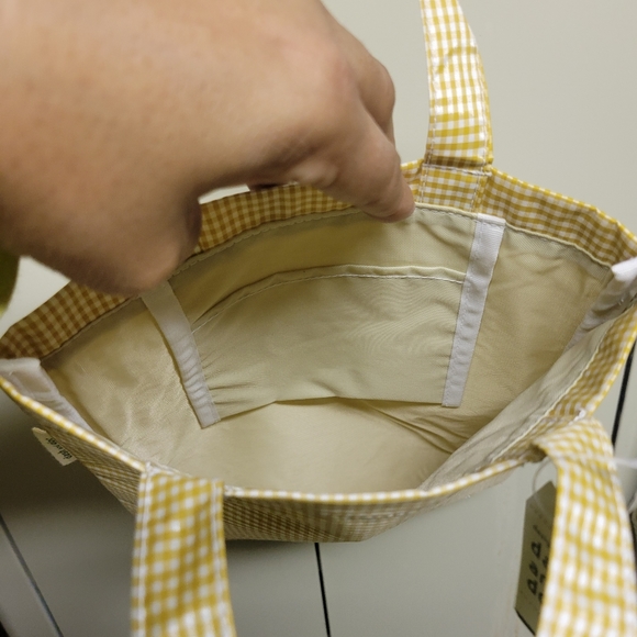 Dash and Dot Yellow Gingham Mini Tote NWT - Picture 3 of 4